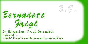 bernadett faigl business card